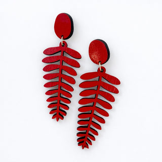 Fern Earrings - Red