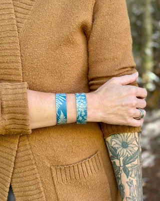 Fern Cyanotype Cuff Bracelets