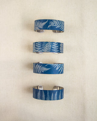 Fern Cyanotype Cuff Bracelets