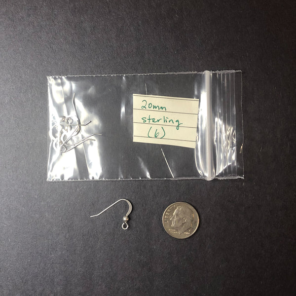 Ear Wires - sterling - style 3