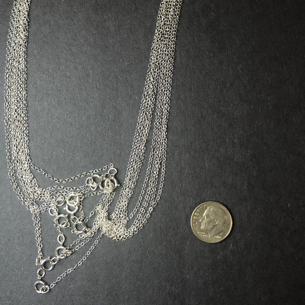 Chain - cable, finished - sterling - style 2 - PACK OF 10