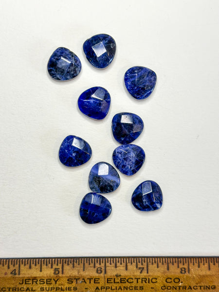 20mm Faceted Flat Gemstone Briolettes - MANY COLORS