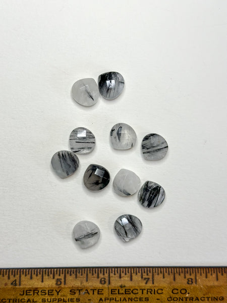 20mm Faceted Flat Gemstone Briolettes - MANY COLORS