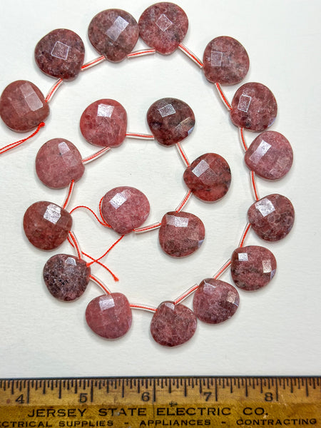 20mm Faceted Flat Gemstone Briolettes - MANY COLORS