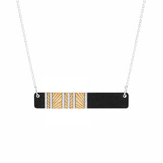 Lines Medium Necklace - Black