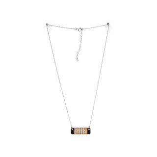 Lines Short Necklace - Black