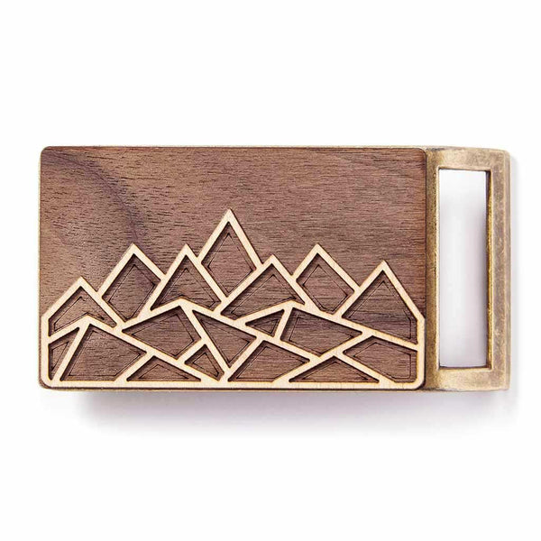 Geometric Mountain Belt Buckle