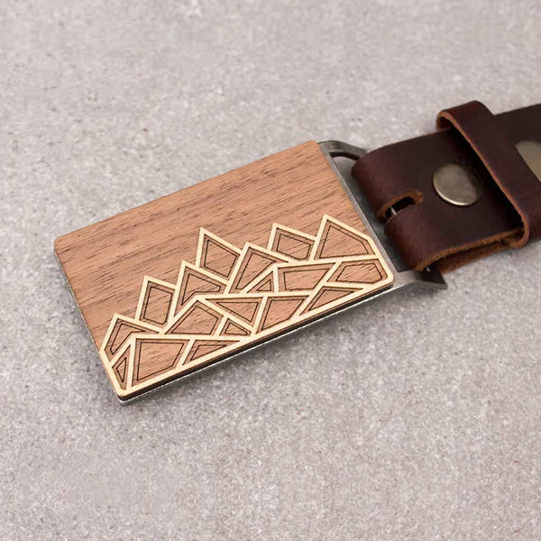 Geometric Mountain Belt Buckle