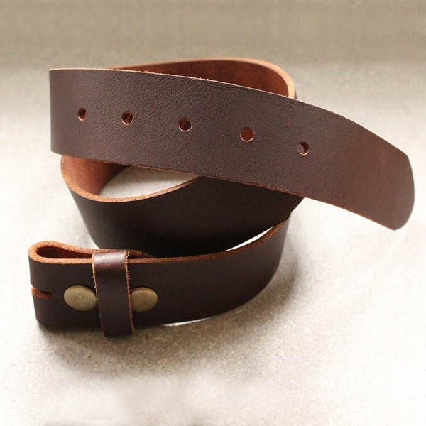 Leather Belt Strap Brown