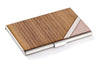 Stripe Card Case Pink & Walnut