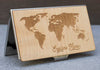 World Map Card Case