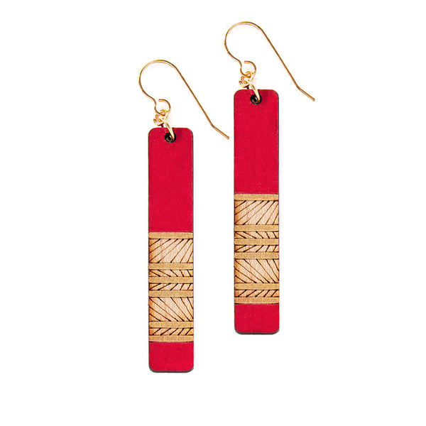 Lines Long Earrings