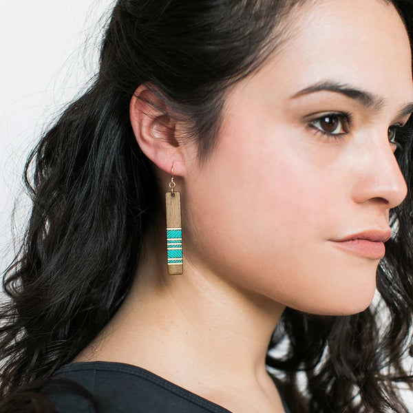 Lines Long Earrings