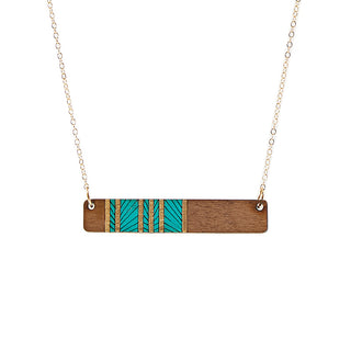 Lines Medium Necklace - Teal