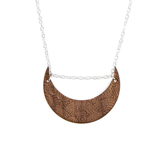 Crescent Necklace - Walnut