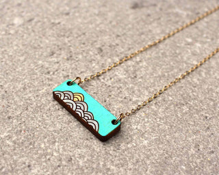 Waves Necklace - Teal