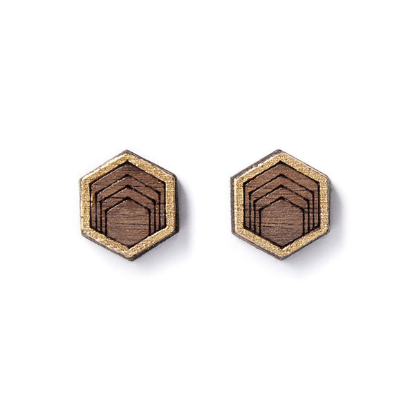Hex Stud Earrings