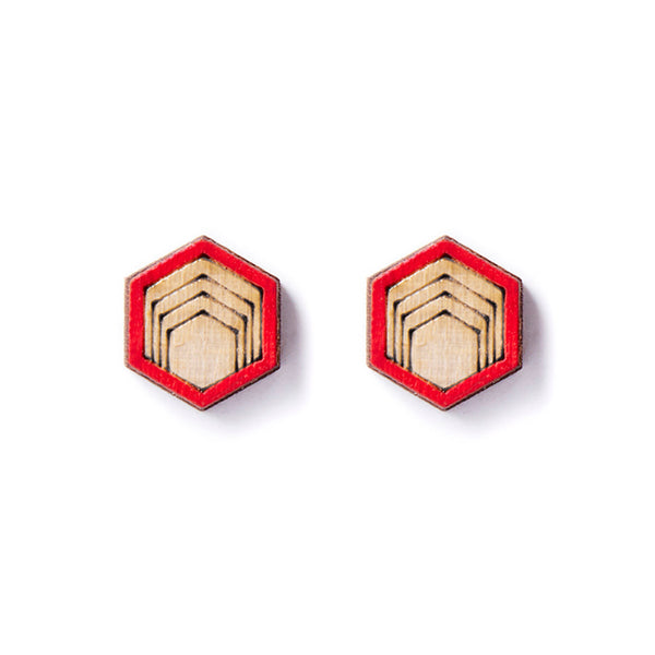 Hex Stud Earrings