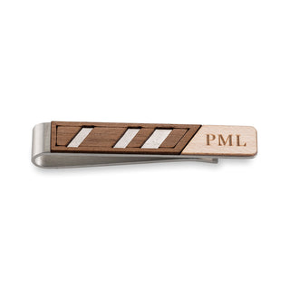 Diagonal Two Tone Tie Clip