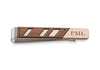 Diagonal Two Tone Tie Clip
