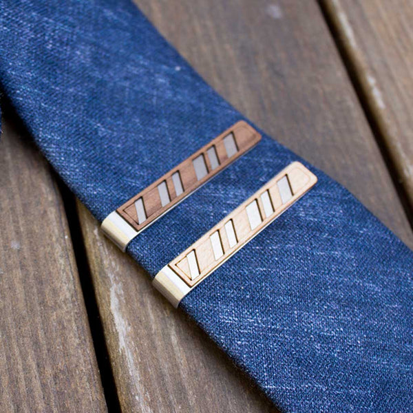 Diagonal Lines Tie Clip